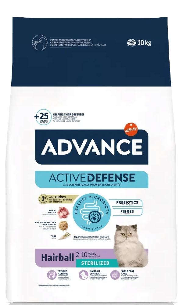 Advance Cat Sterilized Hairball with Turkey ІНДИЧКА корм для стерилізованих котів 10 кг (962823)